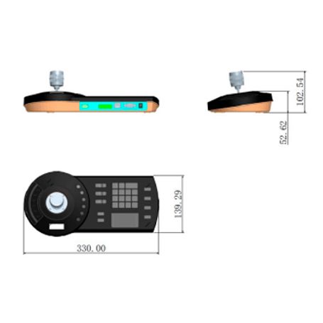 Dahua Nkb1000e  Teclado Controlador Ip Con Joystick Para Ptzs Analogicas E Ip/ Control De Dvrs Y Nvrs/ Pantalla Lcd/ Rj45/ Rs232
