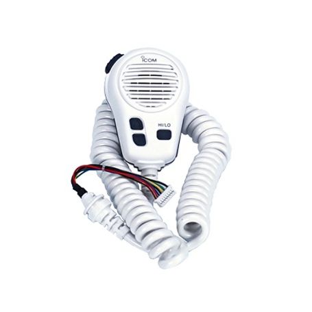 micrófono color blanco para radio icm424 y icm424g