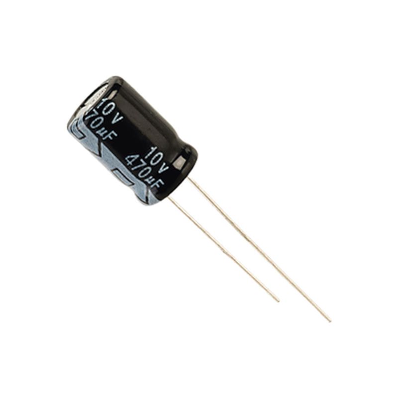 Capacitor Electrolitico De Aluminio Radial De 470 Μfd 10 Vcc 105 °c 6.3 X 11 Mm.