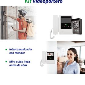 zkteco vdp04b4 kit  kit de videoportero analógico con 1 frente de calle y 1 monitor de 43  sistema de visión nocturna en color 