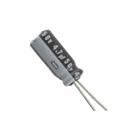 Capacitor Electrolitico De Aluminio Radial De 4.7 Μfd 50 Vcc 105 °c 5 X 11.7 Mm.