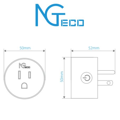 Ngteco Ngp300  Contacto Inteligente Wifi / Control Remoto Via App /  Personalize Horarios   / Control Por Voz / Compatible Con A