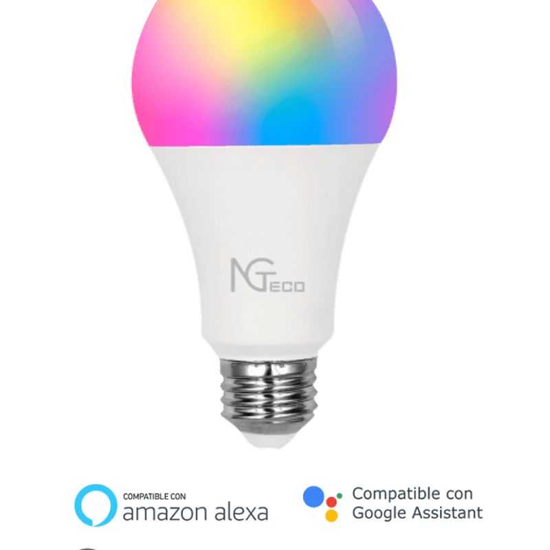Bombilla LED foco Inteligente regulable E27 7W Multicolor compatible con  Alexa, Google Home