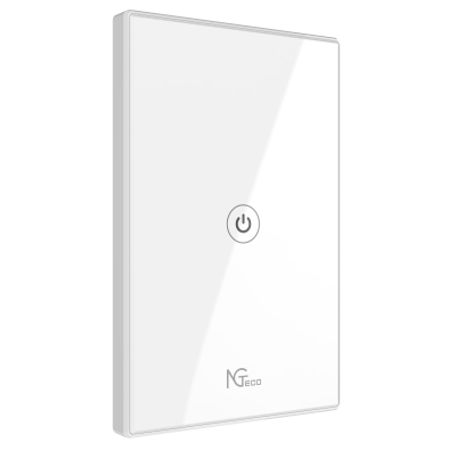 Ngteco Ngs101  Apagador Inteligente Wifi 1 Botón Touch / Control Remoto Via App / Control Por Voz / Temporizador / Panel Táctil 