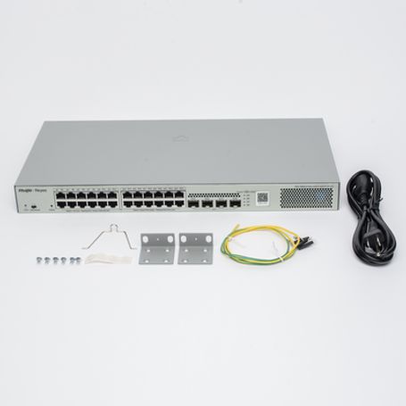 Switch Administrable L2 Poe Hasta 370w 24 Puertos Eth 1g 4 Puertos Sfp 1g Administración Remota En La Nube.