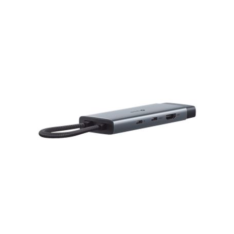 Adaptador Hub 6 En 1 1 Puerto Usbc Entrada 1 Puerto Hdmi 4k 1 Puerto Ethernet Gigabit 1 Puerto Usbc Y 2 Puertos Usba