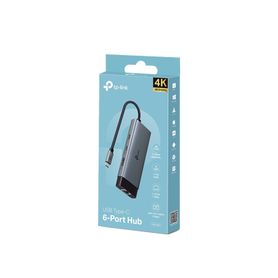 adaptador hub 6 en 1 1 puerto usbc entrada 1 puerto hdmi 4k 1 puerto ethernet gigabit 1 puerto usbc y 2 puertos usba235666