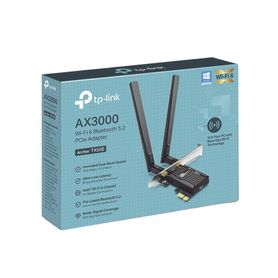 adaptador pcie inalámbrico doble banda ax3000 mbps  seguridad inalámbrica wpa3 antena de alta ganancia  tecnologia mumumo 2x2  