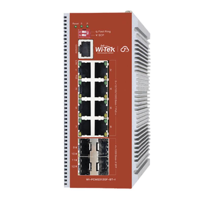Switch L2 Poe Industrial / Administración Cloudwebcli / 8 Puertos Poe Af/at/bt 100/1000 Mbps / 2 Puertos Sfp Gigabit / Presupues