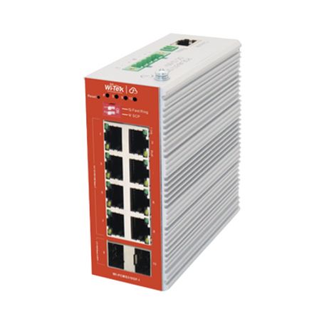 Switch L2 Poe Industrial / Administración Cloudwebcli / 8 Puertos Poe Af/at 100/1000 Mbps / 2 Puertos Sfp Gigabit / Presupuesto 