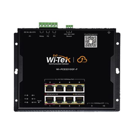 Switch L2 Poe Industrial / Administración Cloud Gratuita / 8 Puertos Poe Af/at/bt 10/100/1000 Mbps / 2 Puertos Sfp Gigabit / Máx