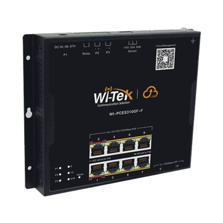 Switch L2 Poe Industrial / Administración Cloud Gratuita / 8 Puertos Poe Af/at/bt 10/100/1000 Mbps / 2 Puertos Sfp Gigabit / Máx