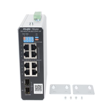 Switch Industrial Poe Hasta  Ideal Para Temperaturas Extremas Y Protección Contra Descargas 1 X Poe Port 7 X Poe Ports And 2 X S
