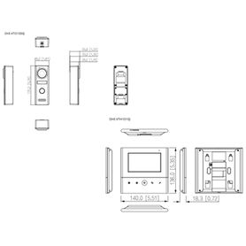 dahua kta04  kit de videoportero analógico pantalla de 43 pulgadas múltiples sonidos de timbre botones touch frente de calle de