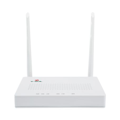 Onu Dual G/epon Con Wifi En 2.4 Ghz  4 Puertos Lan Gigabit Hasta 300 Mbps Via Inalámbrico