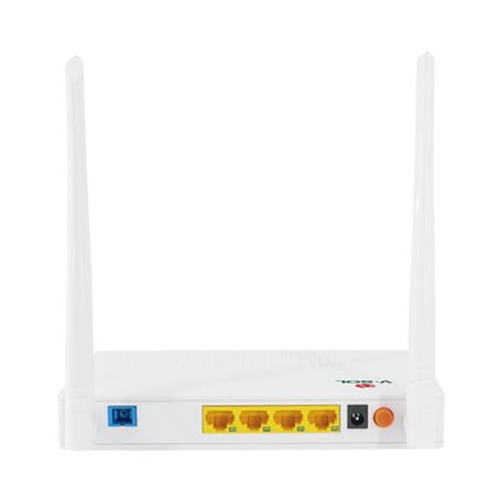 Onu Dual G/epon Con Wifi En 2.4 Ghz  4 Puertos Lan Gigabit Hasta 300 Mbps Via Inalámbrico