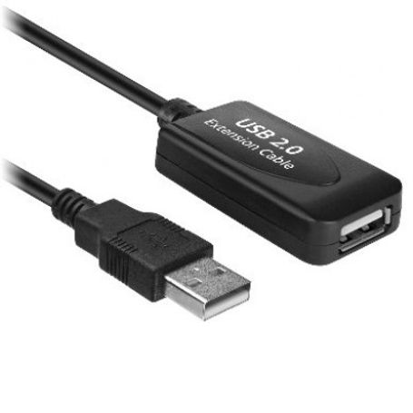Cable USB V2.0 Extensión Activa BROBOTIX 372782 USB Tipo A macho USB Tipo A hembra Macho/hembra 15 m Negro TL1 