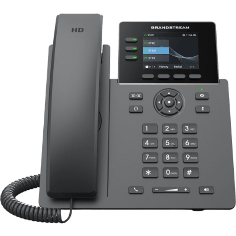 Teléfono Ip Grado Operador / 3 Lineas / 12 Botones Virtuales Multiuso / Pantalla Lcd 2.8 Pulgadas / Puertos Gigabit Con Poe / Au
