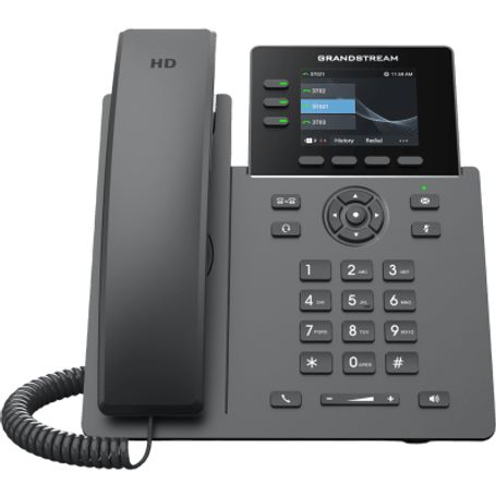 Teléfono Ip Grado Operador / 3 Lineas / 12 Botones Virtuales Multiuso / Pantalla Lcd 2.8 Pulgadas / Puertos Gigabit Con Poe / Au