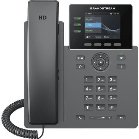 Teléfono Ip Grado Operador / 3 Lineas / 12 Botones Virtuales Multiuso / Pantalla Lcd 2.8 Pulgadas / Puertos Gigabit Con Poe / Au