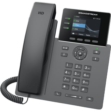 Teléfono Ip Grado Operador / 3 Lineas / 12 Botones Virtuales Multiuso / Pantalla Lcd 2.8 Pulgadas / Puertos Gigabit Con Poe / Au