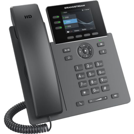 Teléfono Ip Grado Operador / 3 Lineas / 12 Botones Virtuales Multiuso / Pantalla Lcd 2.8 Pulgadas / Puertos Gigabit Con Poe / Au
