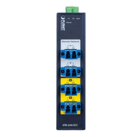 Switch Industrial Bypass De Fibra Optica Monomodo Con Conector Lc De 2 Canales