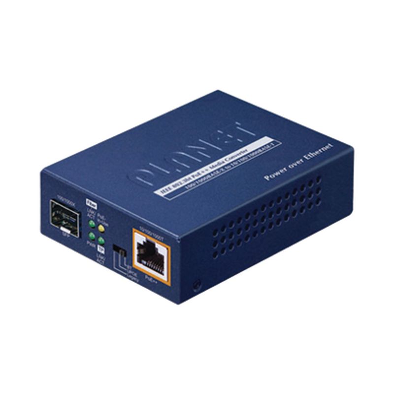 Convertidor De Medios Poe 100/1000basex Sfp A 10/100/1000baset 802.3bt (95 Vatios)