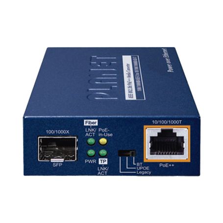 Convertidor De Medios Poe 100/1000basex Sfp A 10/100/1000baset 802.3bt (95 Vatios)