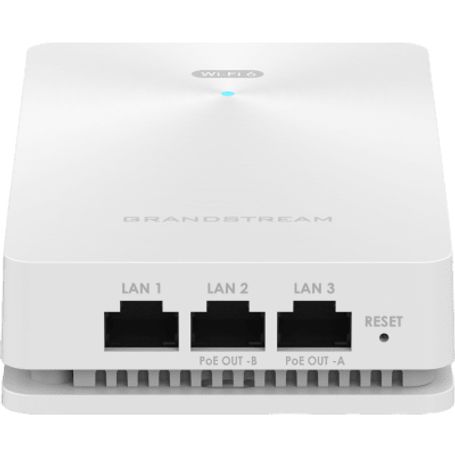 Punto De Acceso Wifi 6 802.11ax De Pared Mumimo 2x22 (2.4g) Y 3x32 (5g) Throughput Inalámbrico De 3 Gbps Y 4 Puertos Gigabit Cab