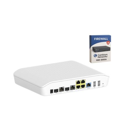 kit routerfirewall con licencia incluida nsesub30001  función sdwan nse3000  2 puertos wan gigabit  2 sfp combo  4 puertos lan 