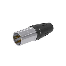 conector macho xlr de 3 núcleos con carcasa de acero inoxidable y contactos chapados en oro235681