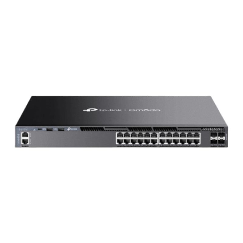 Switch Omada L3 Sdn Administrable / 24 Puertos Gigabit Y 4 Puertos Sfp / Funciones Rip Vvrp Servidor Dhcp / Administración Centr