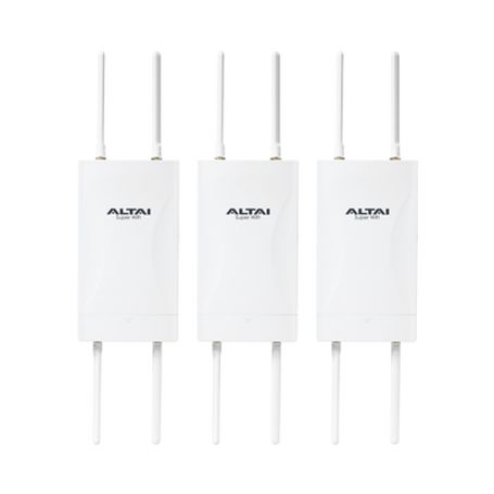 kit de 3 puntos de acceso wifi 6 y ptmp omnidireccional doble banda simultanea en 24 y 5 ghz hasta 300 m de cobertura wifi hast