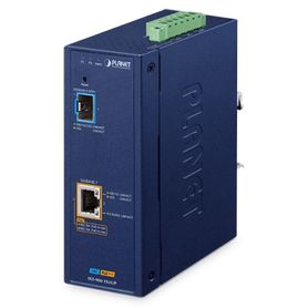 convertidor de medios poe industrial  puertos 10g sfp y 10gbaset  poe 8023bt 95w  40 a 75°c operación  vlan erps qos cuenta con