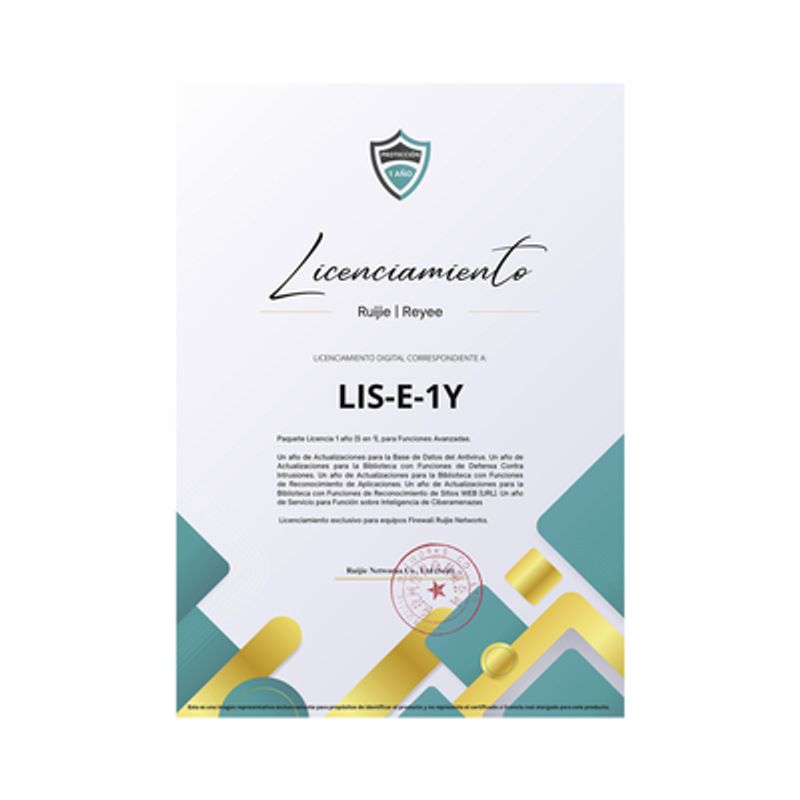 Paquete Licencia 1 Ano  (5 En 1) Para Funciones Avanzadas Firewall Modelo Z5100 Series