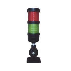 torre led indicadora de estado de 2 niveles color rojo y verde con buzzer integrado a 85 db  a 24 vcd con montaje incluido de 6