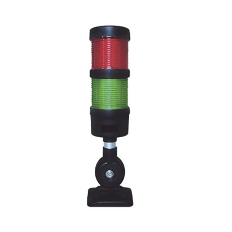 torre led indicadora de estado de 2 niveles color rojo y verde con buzzer integrado a 85 db a 24 vcd con montaje incluido de 6