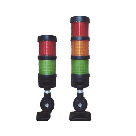 Torre Led Indicadora De Estado De 2 Niveles Color Rojo Y Verde Con Buzzer Integrado A 85 Db  A 24 Vcd Con Montaje Incluido De 60