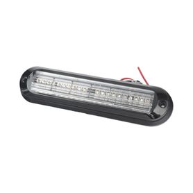 luz auxiliar ultra brillante  ip67 de 18 leds color rojoazulambar con mica transparente y bisel negro239241