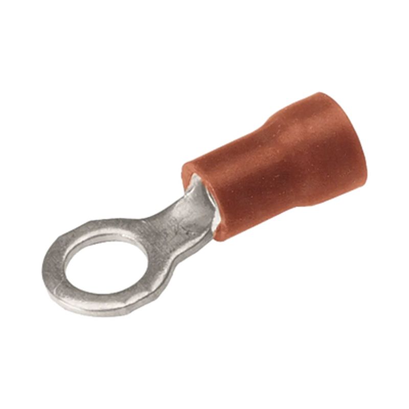 Zapata Terminal De Ojillo  Para Tornillo 1/8 In (3 Mm) Calibre 2216 Awg Con Aislamiento De Vinilo.