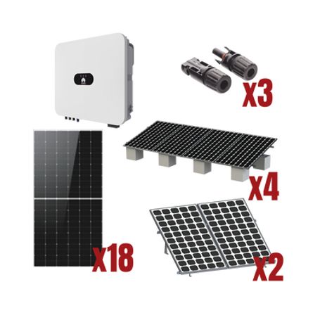kit solar interconexion   10kw  220vca  inversor huawei  montaje incluido  
