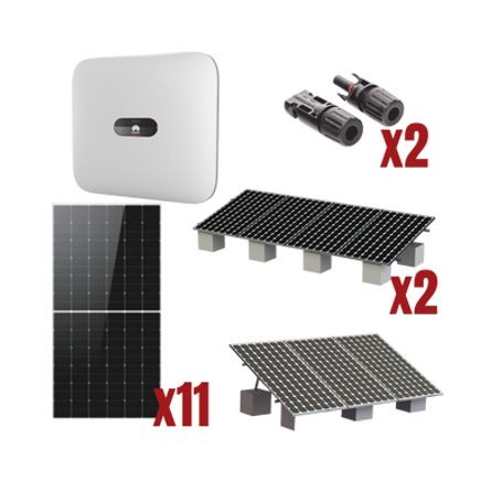 kit solar interconexion   6 kw  220vca  inversor huawei montaje incluido  