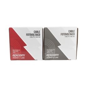 kit de 2 rollos de 50 metros de cable fotovoltaico de cobre rojo y negro calibre 10 awg 6mm² tipo pv  10002000 v y 120°c236560