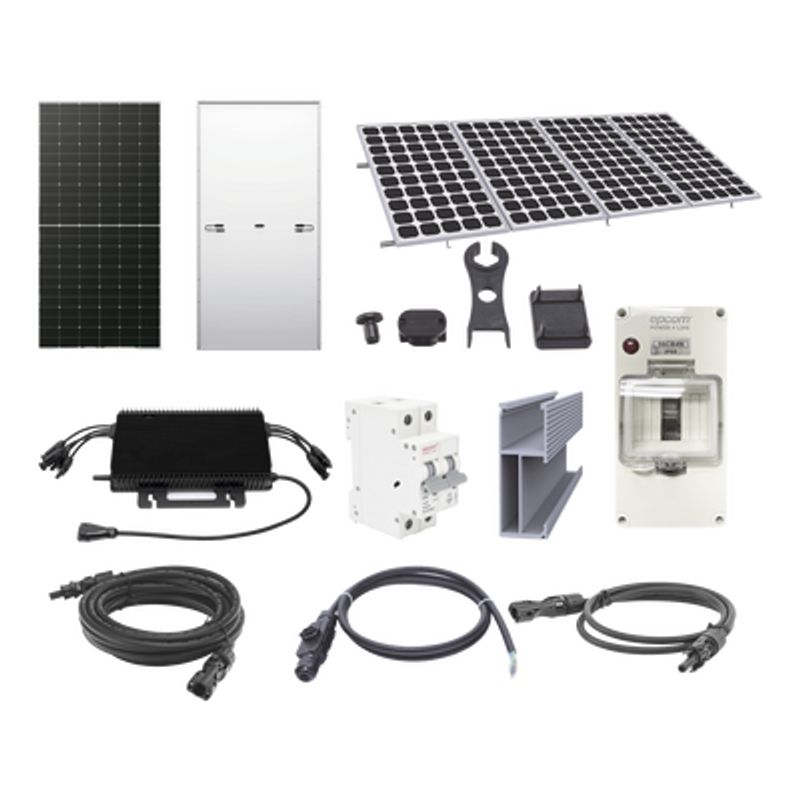 Kit Solar Para Interconexión De 2.2kw De Potencia Pico 220vcc Con Microinversor Y 4 Módulos De 575 W (incluye Montaje Y Protecci