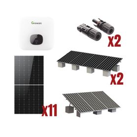 kit solar interconexion   6 kw  220vca  inversor growatt  montaje incluido  