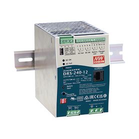 fuente de poder industrial de 240w con cargador de baterias salida 48vcc 5a para montaje riel din