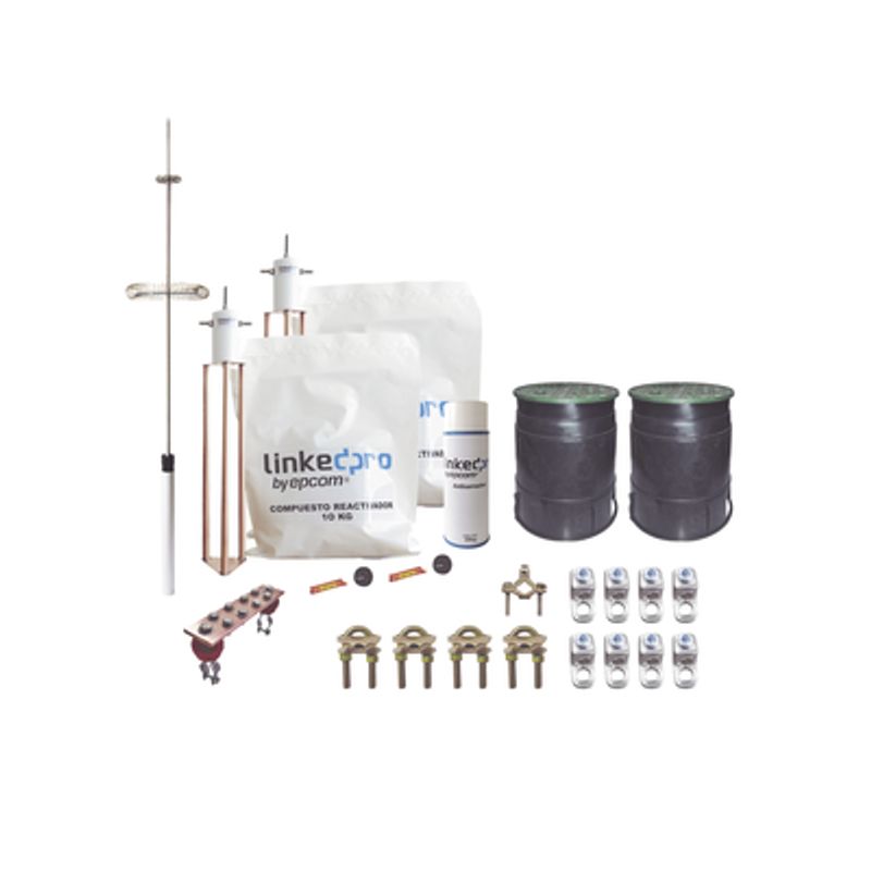 Kit Pararrayo  Linkedpro Con Accesorios De Instalación En Torre De Hasta 30 M De Altura.