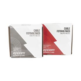 kit de 2 rollos de 25 metros de cable fotovoltaico de cobre rojo y negro calibre 10 awg 6mm² tipo pv  10002000 v y 120°c236609