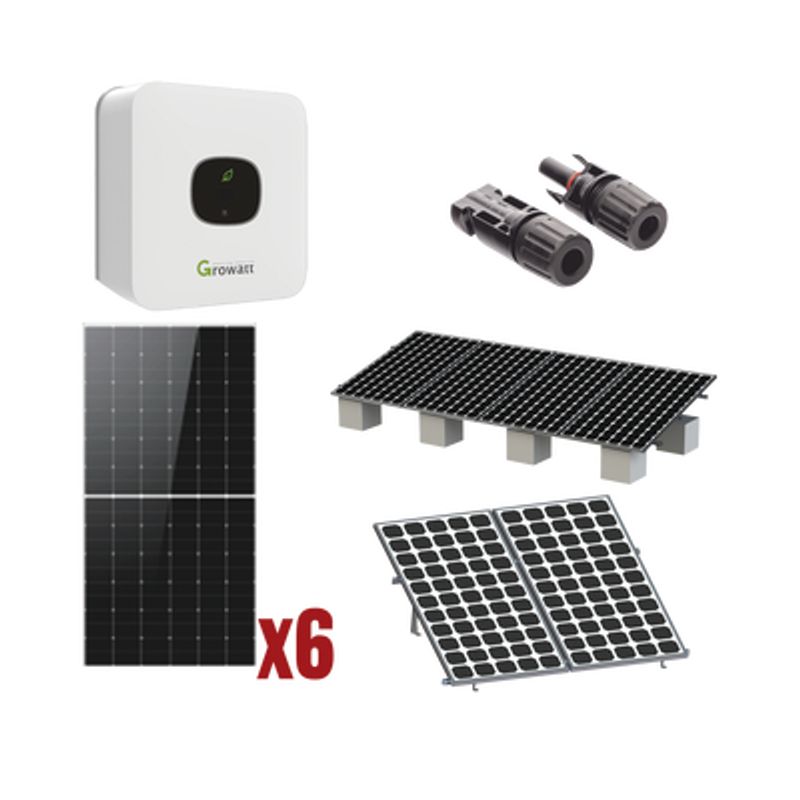 Kit Solar Interconexion  / 3kw  220vca / Inversor Growatt/ Montaje Incluido  